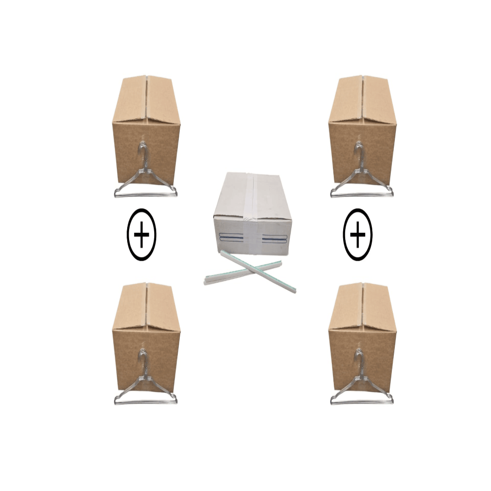 4 dozen draadhangers zilver 2.2mm + 1 doos broeklatten